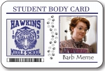 Stranger Things Student Body ID Card Barb Meme HALLOWEEN Costume Accessory